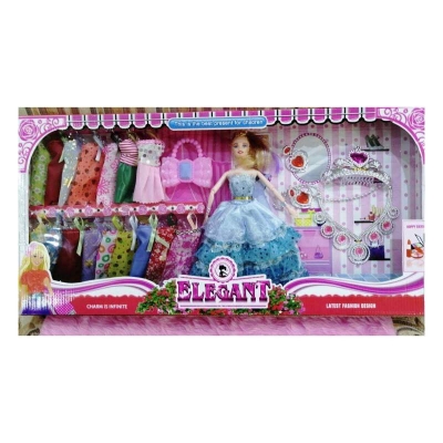 Picture of Elegant Doll set widow box  toys Barbie Multicolor