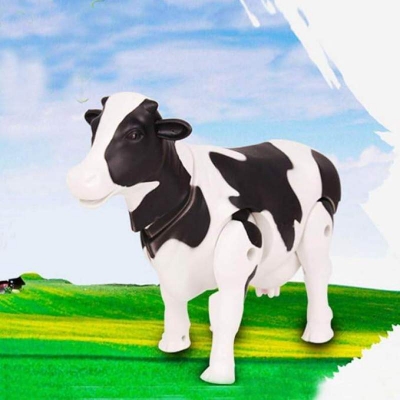 Picture of Musical Toy Cow Toys Cow Toy Electric Milk Cow Toy Mini Cute Cow Simulation Cow Model Toy Home Party Decor for Kids (Without Battery) Kids Musical Toys Childrens Toys Multicolor