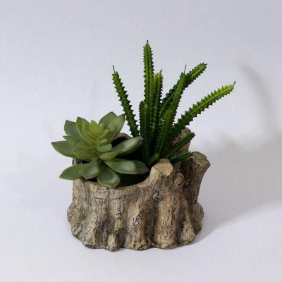 Picture of Ultra Realistic Heavy wight Pot With Artificial Succulent & Cactus Arrangement Multicolor
