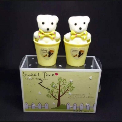 Picture of Shwapnochura Love Panda Gift Showpiece yellow 