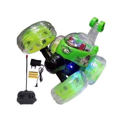 Picture of Ben 10 Remote Controlled Rechargeable 360 Degree Twister Stunt Car for Kids with Music Green