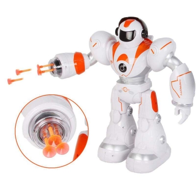 Picture of Radio-controlled robot Lezo Aerla 99888-2, shoots suction cups, walks, light, sound White