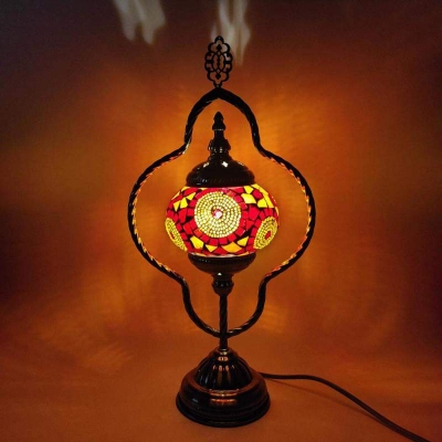 Picture of Multi-Color Glass Design Mosaic Turkish Table Lamp Multicolor