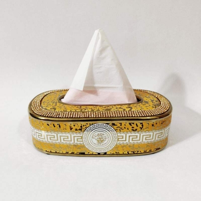 Picture of Fully Ceramic Tissue Holder Box Gold