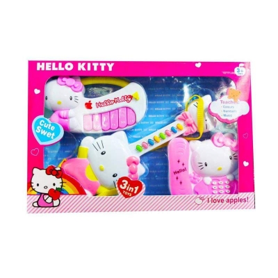 Picture of Hello kitty (Piano ,Guitar and Telephone Set)For kids Pink