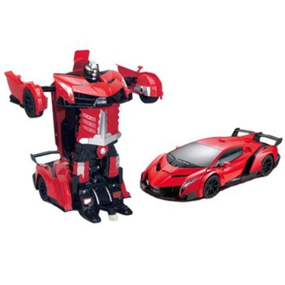 Picture of 1:12 6ch trans robot toy car with light and music ,deformation robots Red