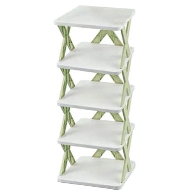 Picture of 5-Layer  Plastic Shoe Rack Storage Organizer Multicolor