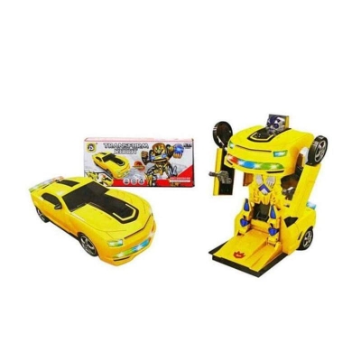 Picture of Robots Transforming New Stylist Car with Sound and Led Lights (mini size) Yellow