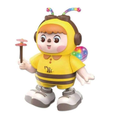 Picture of Dancing Bee Musical Toy – Crawling Baby Robot with Lights, Music & Moving Parts – Pink Wings Multicolor