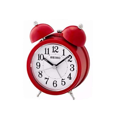 Picture of Steel Horn Table Alarm Clock with Showpiece Red