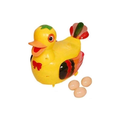 Picture of Funny Cock Gift Lays Eggs - Yellow