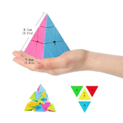 Picture of Pyramid Magic Rubic’s Cube Puzzle Toy Brain Teaser - Multicolor 