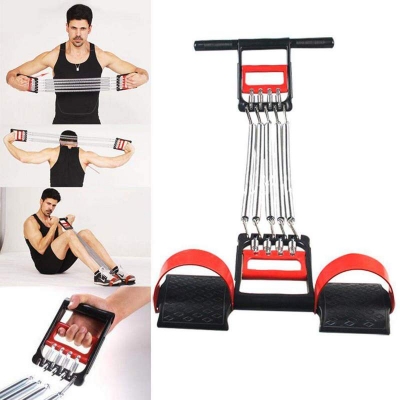 Picture of Spring Chest Developer Machine Chest Expander Grip/Arm Strength Home Gym Muscle Training Sports Elastic Bands For Fitness Multicolor