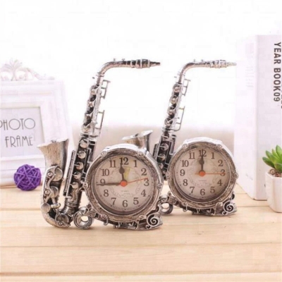 Picture of Saxophone Table Clock Showpiece Black