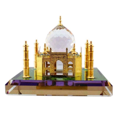 Picture of Crystal Home Decorative Miniature (8 x 8 x 6 cm, Gold) White