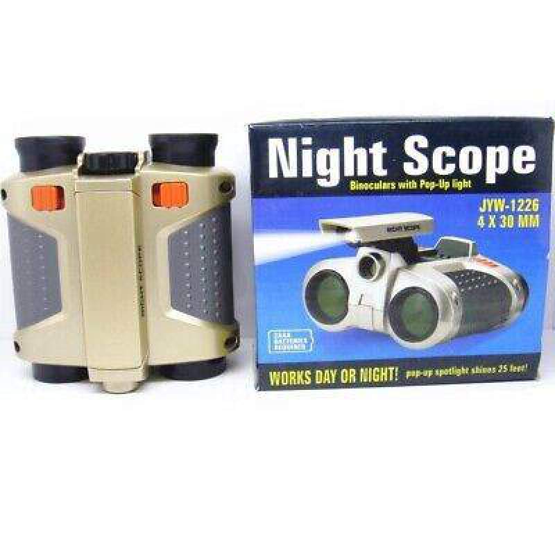 Picture of 4 x 30 Night Scope/ Binoculars with Pop-Up Light, Size: 123mm x 110mm x 60mm Gold