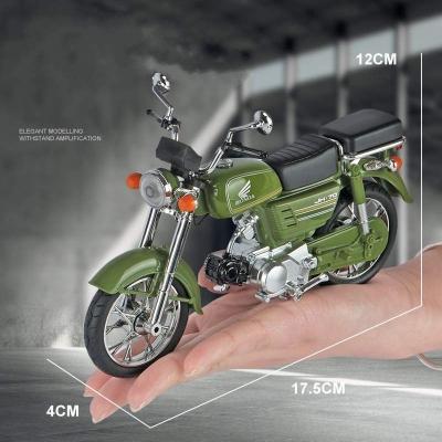 Picture of Alloy Classic Motorcycle Diecast Model Toy with Light & Sound | Metal Simulation Bike for Kids & Collectors 