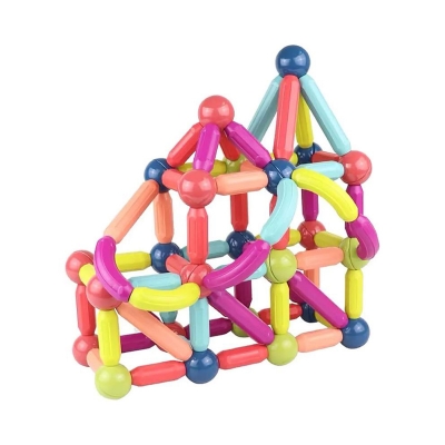 Picture of Magnetic Sticks and Balls Building Blocks Toy for Kids, Magnetic Balls and Rods Set Kids Montessori Toys Stacking Toys for Kids Age 3+ Years (36 Pcs) Multicolor