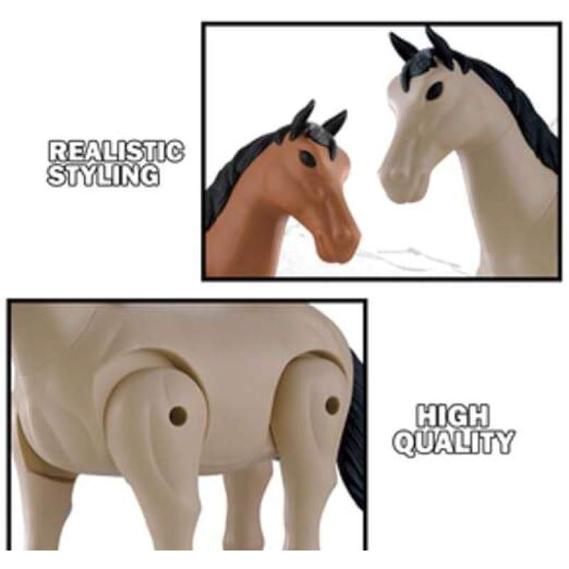 Picture of SPEED PIONEER Walking Horse Toy with Realistic Sound – Battery Operated Running Plastic Electric Animal Figure Toy for Kids Multicolor