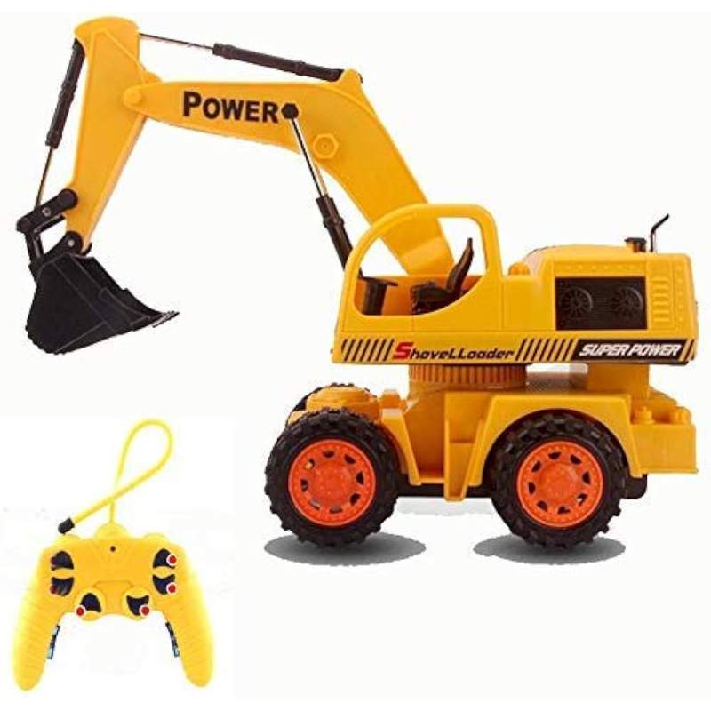 Picture of New Remote Control Engineering Vehicle Rechargeable RC Excavator King Of Truck Toys For Kid's Yellow