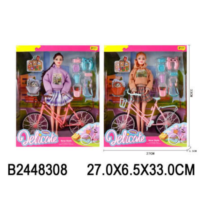 Picture of The Bicycle Girl Doll with Accessories – Stylish Doll with Cycle Toy Multicolor
