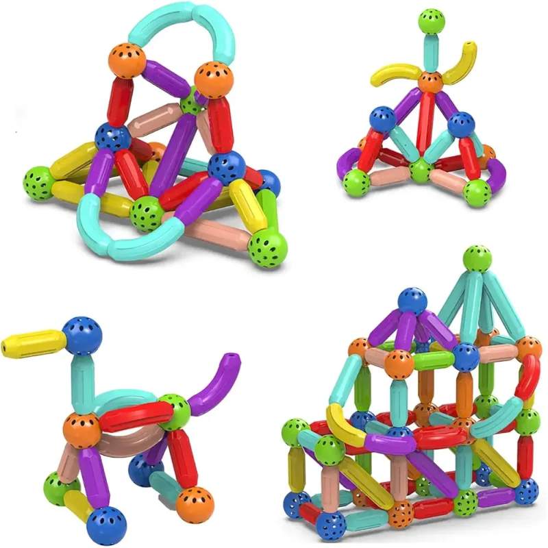 Picture of Magnetic Building Sticks and Balls Toy 42 pcs Multicolor
