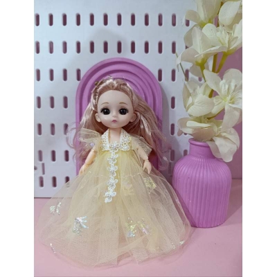Picture of 18cm Wonderful Princess Dolls for Girls - Elegant Party Dress with Crown  -Per Piece Random pack Multicolor
