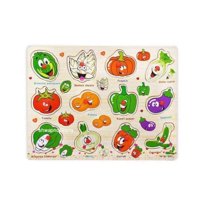 Picture of Aliyas School Learning & Educational Toys for Kids Toddler Baby Boys Girls, Chunky Puzzle Wooden alphabet Puzzle Board - 12*9 inchi 