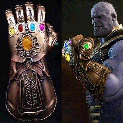 Picture of Thanos Infinity Gauntlet LED Light Up PVC Glove Cosplay Prop Costume,Luxury Toy Gold