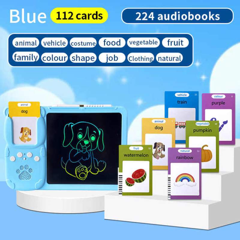 Picture of 2in1 Early Education Device for Kids - Bilingual Audio Learning Tablet with Drawing Screen Multicolor