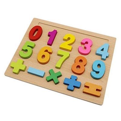 Picture of Wooden Blocks Uppercase Puzzle Board Montessori Reading Matching Word Educational Literacy Game Teaching Aids Toy English number