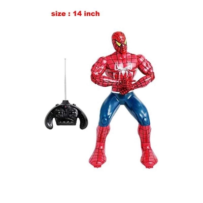 Picture of Spiderman Remote Control Robot 14 Inch (Red), Performance Spider Man Multi-Function RC Remote Control Robot Toy Red