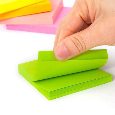 Picture of 400 Sheets Sticky Notes (5 Mix Colors 80 Sheets Each Color) Fluorescent Papers Multicolor