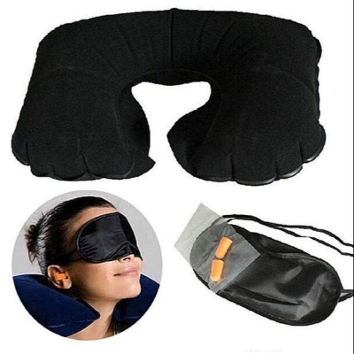 Picture of 3 in 1 With Comfort Neck Pillow Sleeping Eye Mask & Travel Earplug Set Multicolor