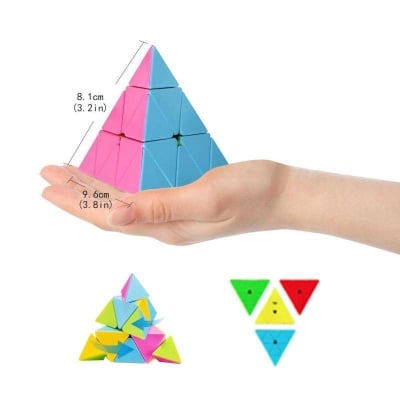 Picture of CM Pyramid Magic Rubic’s Cube Puzzle Toy Brain Teaser - Multicolor 