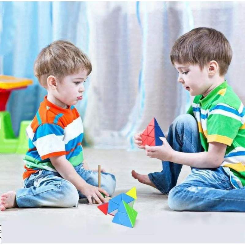 Picture of CM Pyramid Magic Rubic’s Cube Puzzle Toy Brain Teaser - Multicolor 