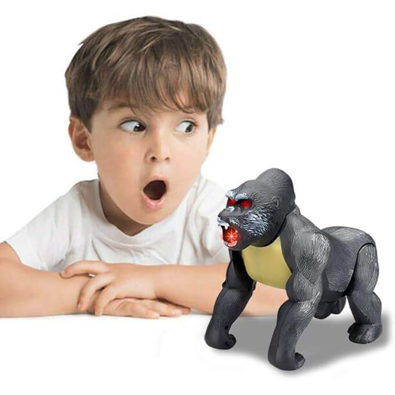 Picture of Liberty Imports Electronic Walking Gorilla Toy – Light & Sound Battery Operated Kong Monkey Ape Animal Toy for Kids Multicolor