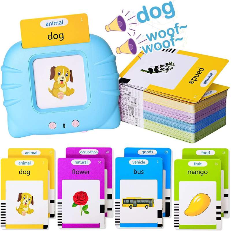 Picture of Talking Flash Cards bangla version, Learning Sensory Toys for Autistic Children, 224 Sight Words Speech Therapy Kids Toys Beginner, Birthday Gift for Little Boys and Girls Multicolor