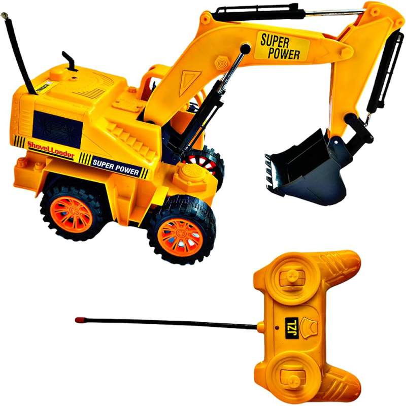 Picture of New Remote Control Engineering Vehicle Rechargeable RC Excavator King Of Truck Toys For Kid's Yellow
