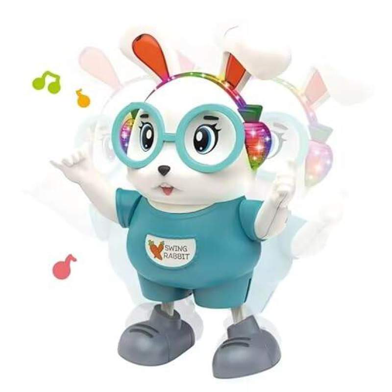 Picture of Crazy Buy Electric Dancing Rabbit Toy – Singing Robot with Light & Music for Kids, Boys & Girls (Safe Parent-Child Toy) Multicolor
