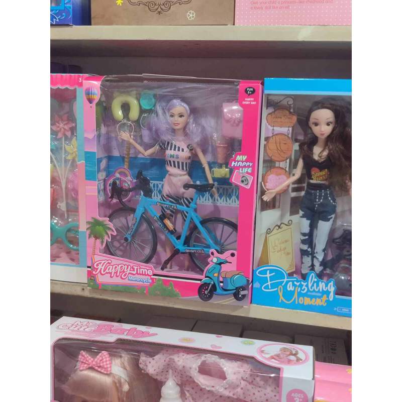Picture of The Bicycle Girl Doll with Accessories – Stylish Doll with Cycle Toy Multicolor