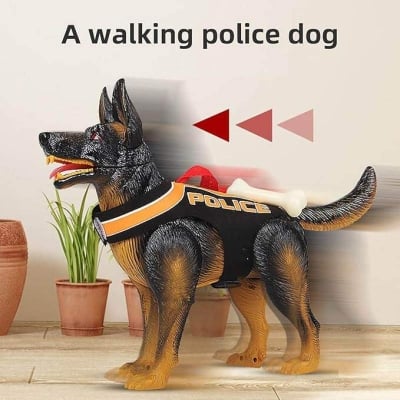 Picture of Robot Dog Smart Puppy Police Dog Toy – Mobile German Shepherd Interactive Puppy for Kids 3-6 Years Multicolor