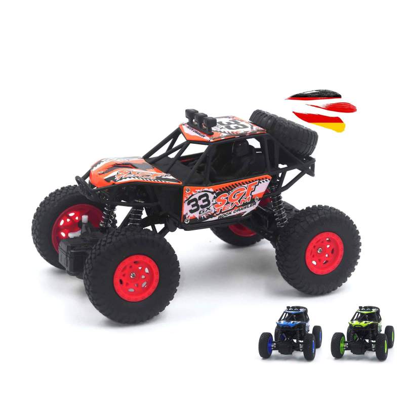 Picture of Heavy Duty Rock Crawler RC Car - 1:18 Scale, Off-Road Remote Control Toy for Kids with smock Multicolor