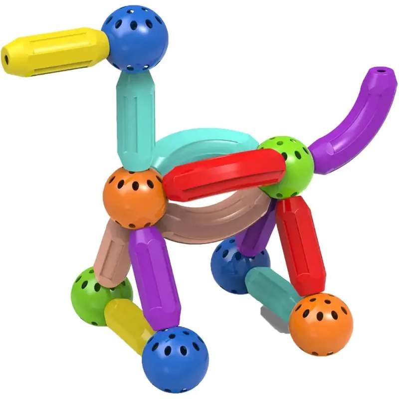Picture of Magnetic Building Sticks and Balls Toy 42 pcs Multicolor