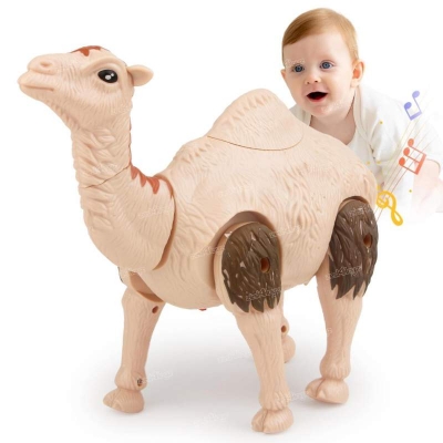 Picture of Walking Grunting Music Camel with Automatic Swinging Head & Tail Multicolor
