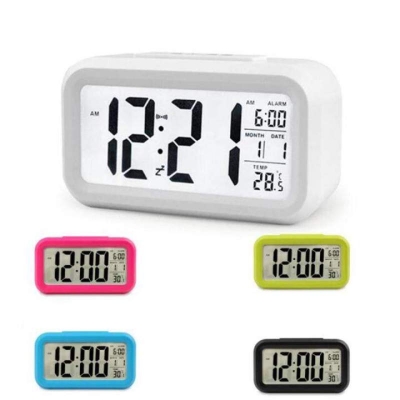 Picture of LED Digital Alarm Clock – Smart Electronic Clock with Mute, Backlight, Snooze, Timer, Temperature & Calendar – Colorful Display for Home, Office & Travel 