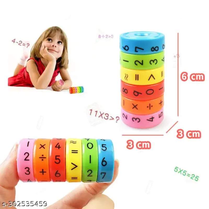 Picture of Magnetic Arithmetic Learning Toy, Colorful Magnetic Building Blocks for Kids, Intelligence Brain Developing Toy (2 Sets/ 12 Pieces) Multicolor
