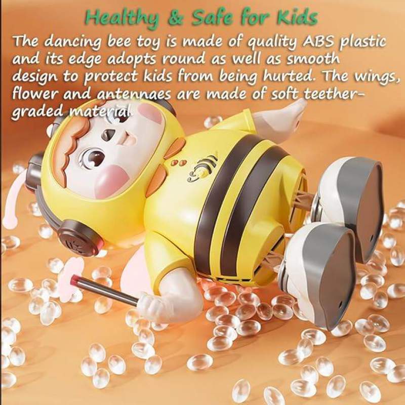 Picture of Dancing Bee Musical Toy – Crawling Baby Robot with Lights, Music & Moving Parts – Pink Wings Multicolor