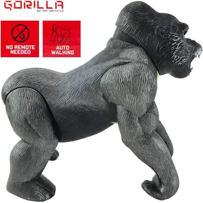 Picture of Liberty Imports Electronic Walking Gorilla Toy – Light & Sound Battery Operated Kong Monkey Ape Animal Toy for Kids Multicolor