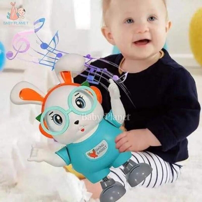 Picture of Crazy Buy Electric Dancing Rabbit Toy – Singing Robot with Light & Music for Kids, Boys & Girls (Safe Parent-Child Toy) Multicolor